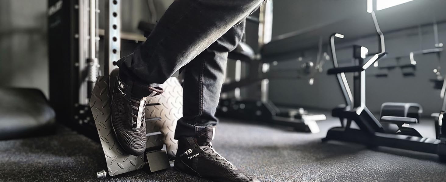 FOX-FIGHT Y5: Боксерські та спортивні кросівки для боротьби, фітнесу та бодібілдингу (39 EU, Чорний, Сірий)