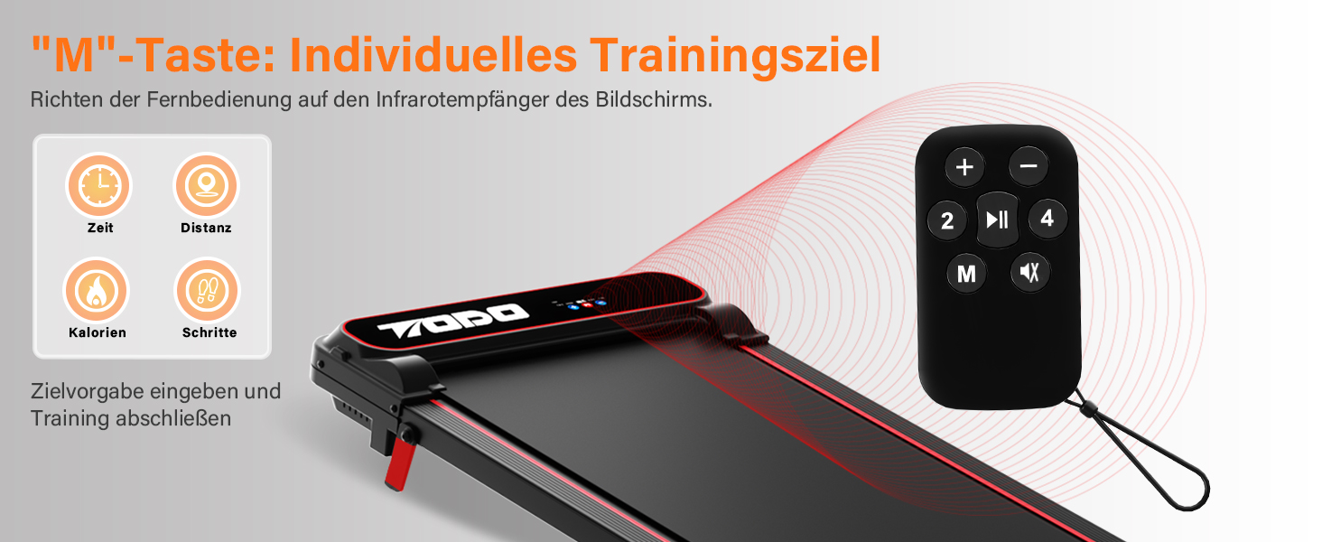 Дорожка для ходьби TODO Walking Pad, компактна бігова доріжка з нахилом для дому та офісу, швидкість 1–6 км/год, чорна