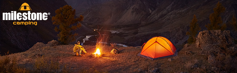 Спальний мішок Milestone Camping Mumienschlafsack сіро-помаранчевий, 2 сезони, для однієї людини, водонепроникний, з сумкою