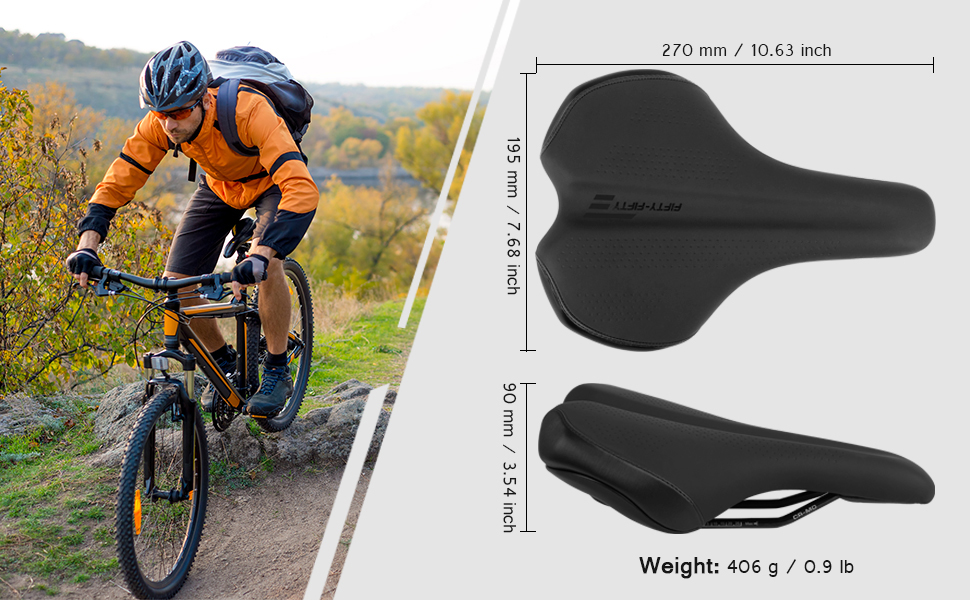 FIFTY-FIFTY Сідло для велосипеда з Memory Foam, комфортне та водонепроникне, для чоловіків та жінок, сумісне з шосейною (CITY) велосипедом