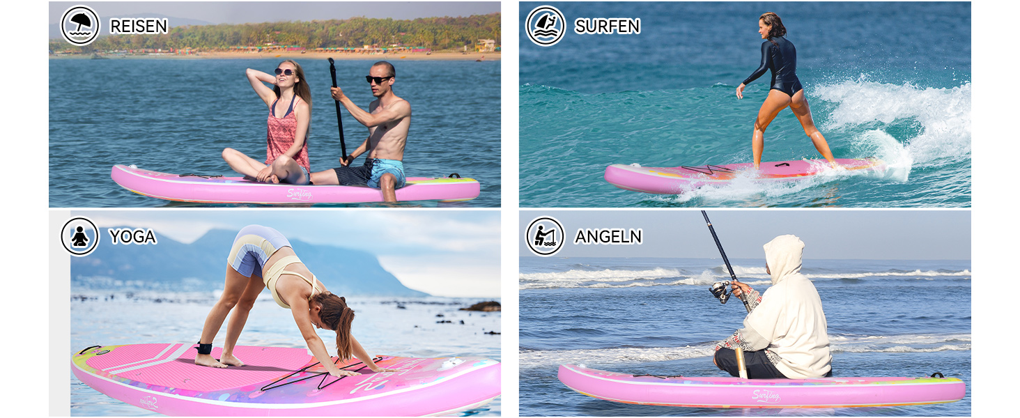 Надувна SUP-дошка ZealWe 320/335 см з комплектом аксесуарів – серфборд для сап-серфінгу, до 150 кг, сидіння, алюмінієве весло, рюкзак, насос