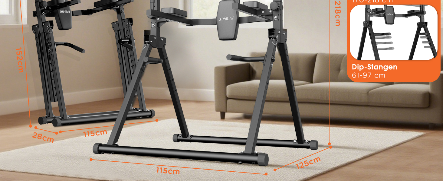 Power Tower DH FitLife: турнік, бруси для віджимань та стійка для штанги | Спортивна станція для дому