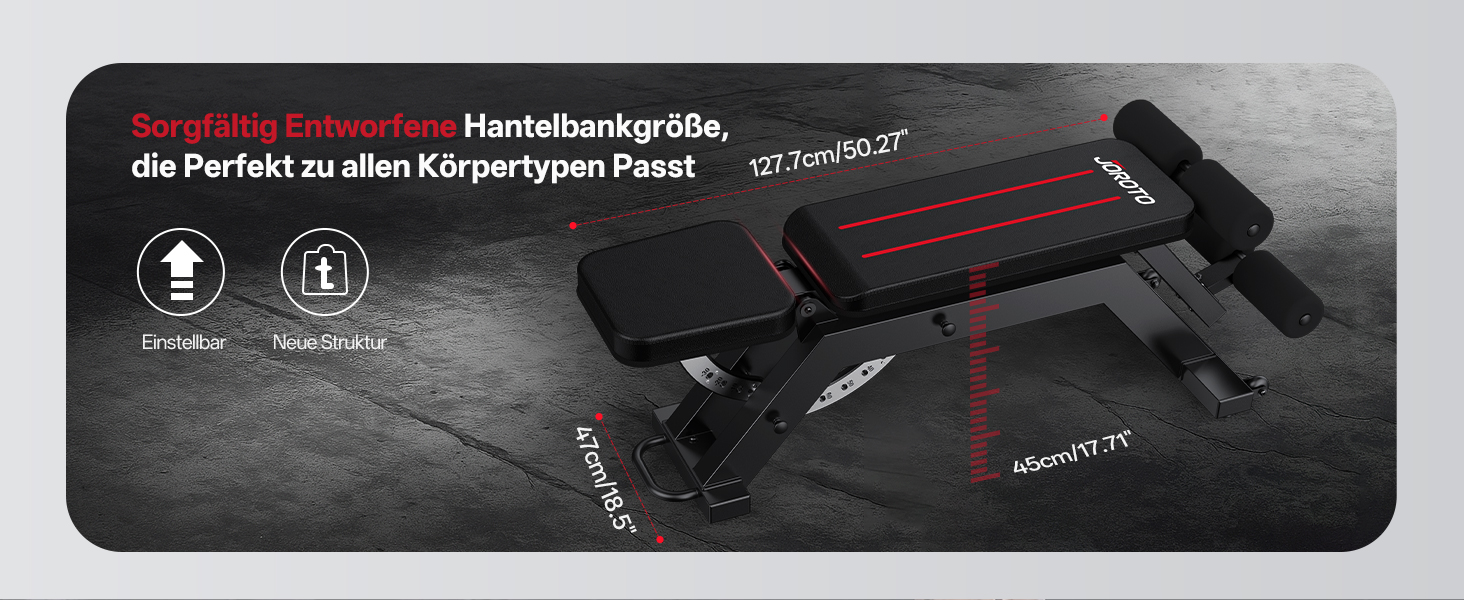 JOROTO MD70 Тренувальна лава з регулюванням, багатофункціональна лава для фітнесу, вантажопідйомність до 400 кг, 8 положень спинки та 5 положень сидіння, для комплексних тренувань