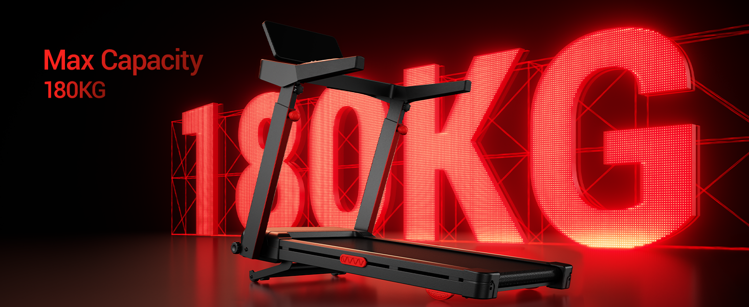 Бігова доріжка UMAY L10: електричний біговий доріжки з нахилом 20%, швидкість до 14 км/год, складний, потужність 3.5 PS, для дому, вантажопідйомність 180 кг