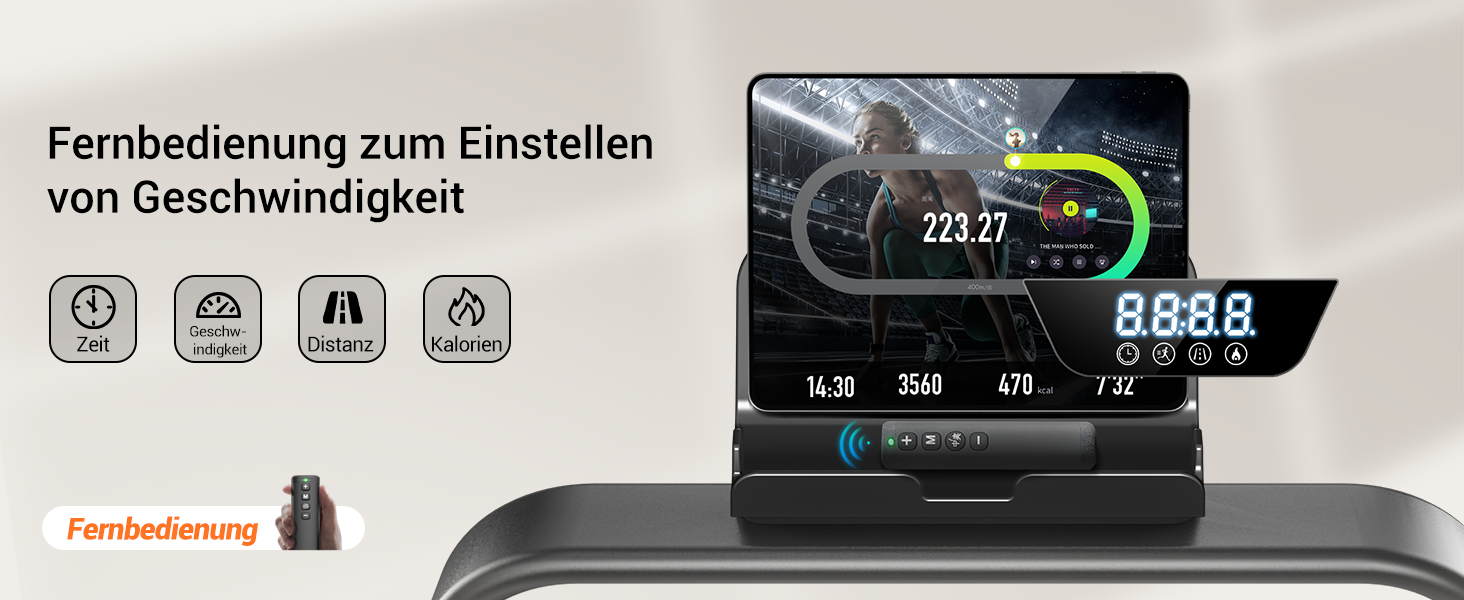Бігова доріжка Lontek для дому, складана з нахилом 15%, Walking Pad до 136 кг, з пультом - чорна