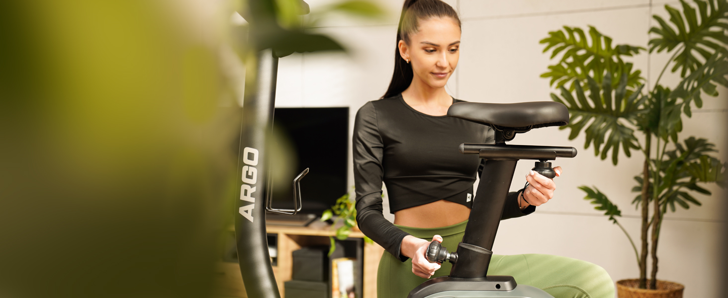 Ергометр Hop-Sport HS-120H Argo з Bluetooth та керуванням через додаток, 12 програм тренувань, ват-контроль, 10 кг маховик, 32 рівні опору