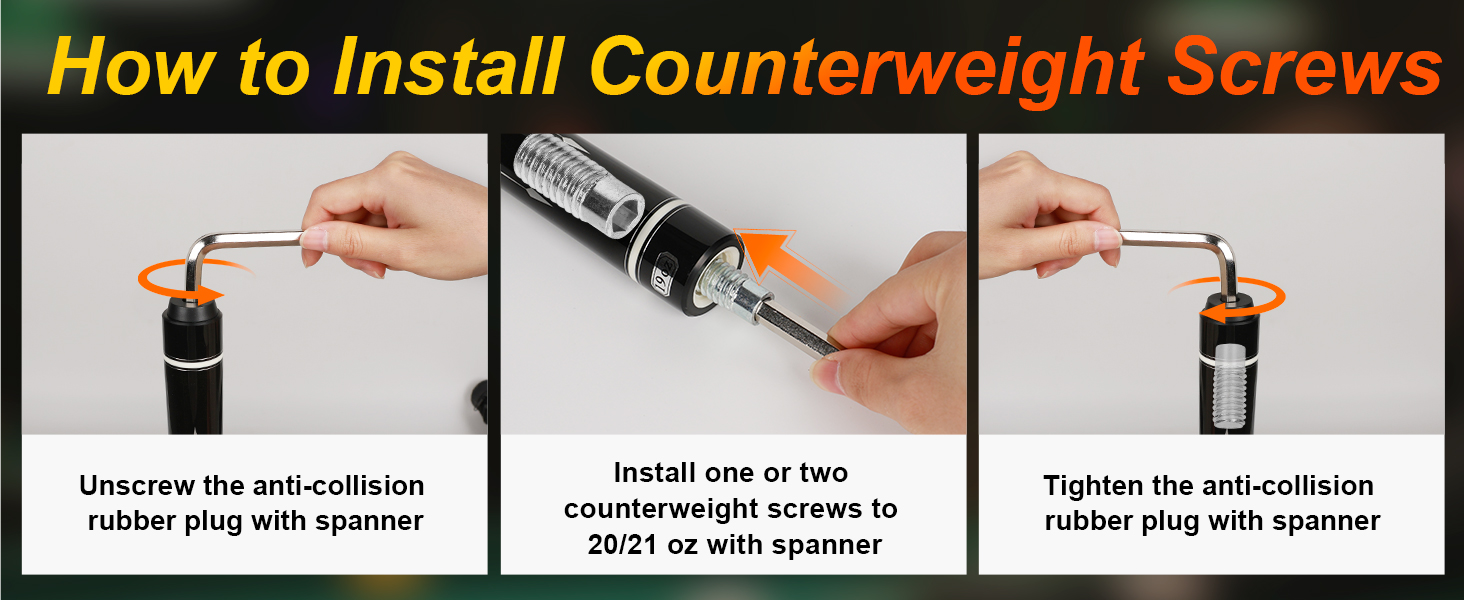 AKLOT Більярдний кий 3-в-1, 58 дюймів, з канадського клена, 19 oz, з можливістю регулювання ваги до 20/21 oz, з чохлом