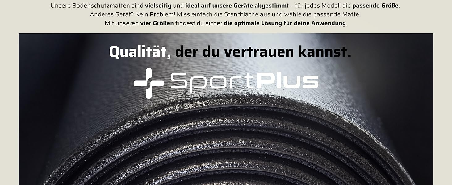 Захисна килимок для спортивних залів SportPlus - антиковзаюча підкладка для тренажерів (велотренажер, біговий тренажер, тренажер для греблі) - безпечна для здоров'я, підходить для йоги та гімнастики, розмір 170x90 см