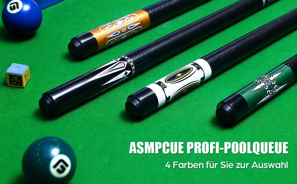 Більярдний кий Pool Queue 58 дюймів, тверде дерево, наконечник 13 мм, для професійних гравців, 1/2 кий, набір 4 шт.