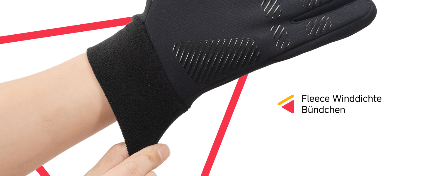 Терморукавички Trendoux для чоловіків та жінок, теплі велорукавички з флісовою підкладкою, сенсорні, водонепроникні, вітрозахисні, з антиковзанням, для бігу, їзди на велосипеді, водіння, чорні, XL