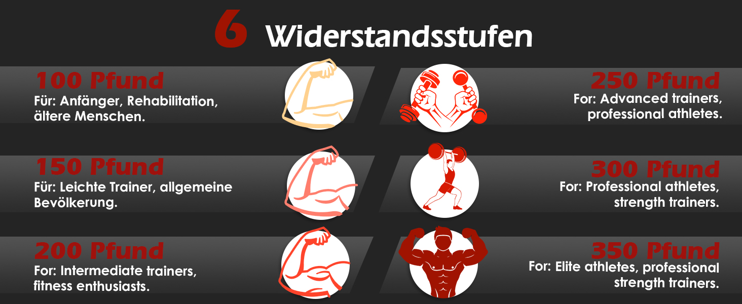 Набір для тренування сили рук Handtrainer - 6 штук (23-91 кг) для розвитку м'язів та реабілітації