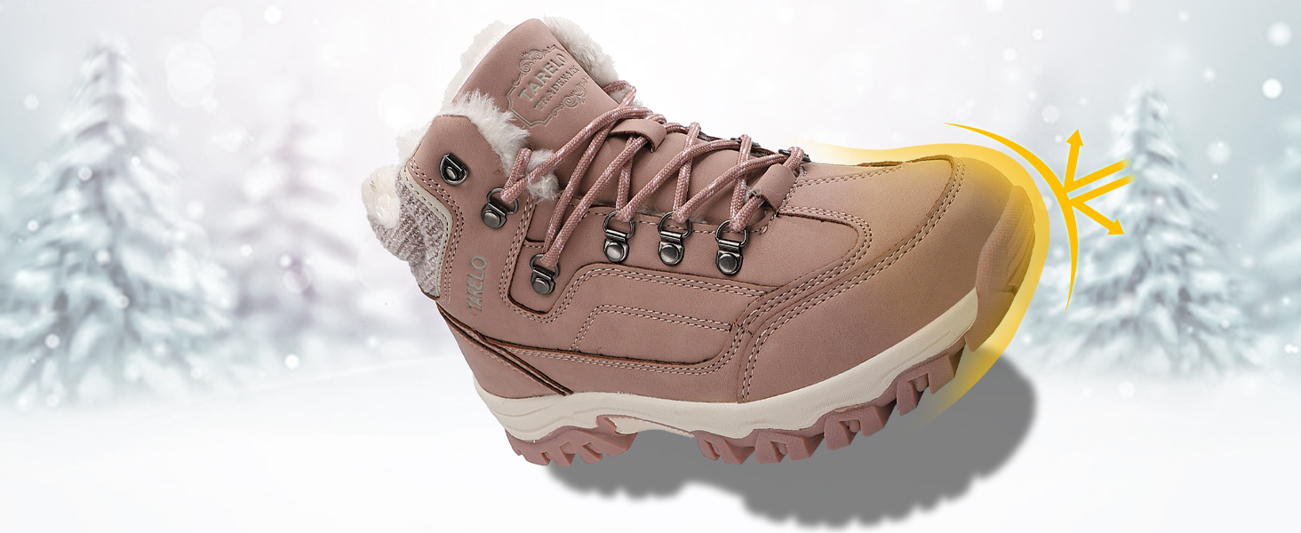 Зимові черевики жіночі TARELO, антиковзання, розмір 36-41, сірий