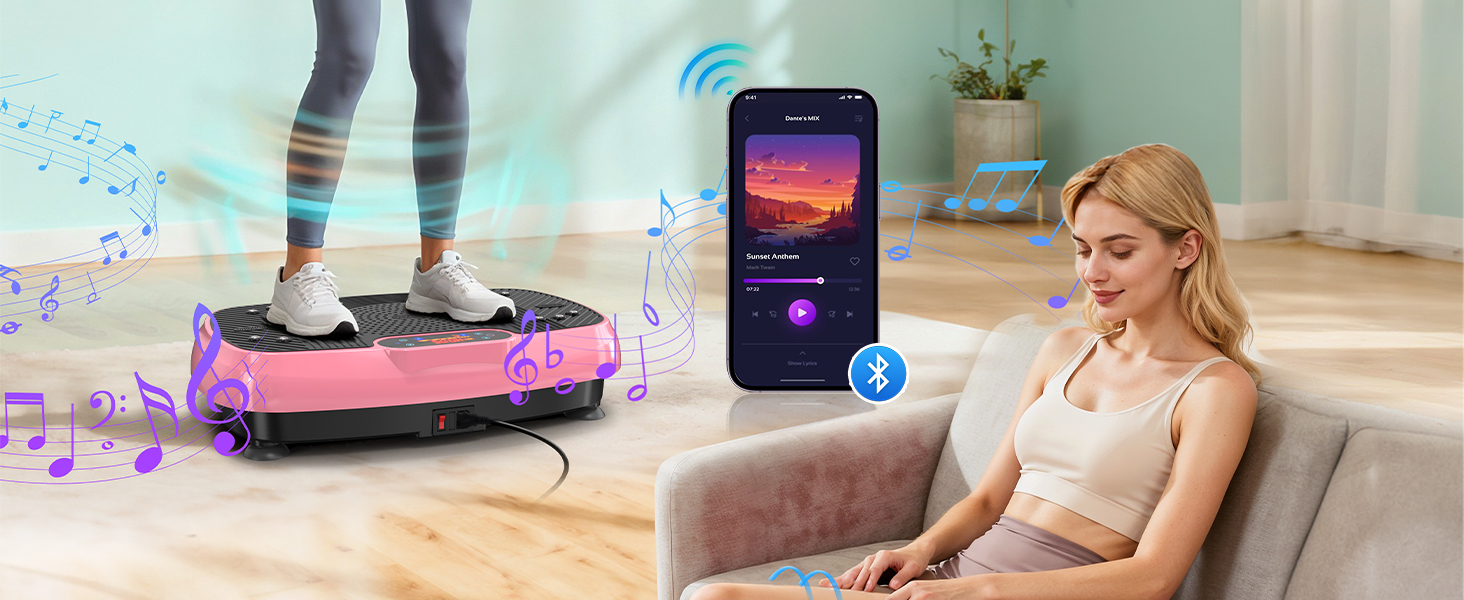 Віброплатформа для фітнесу з подвійними моторами, 160 кг, рожева. Для схуднення, тренування всього тіла та нарощування м'язів.