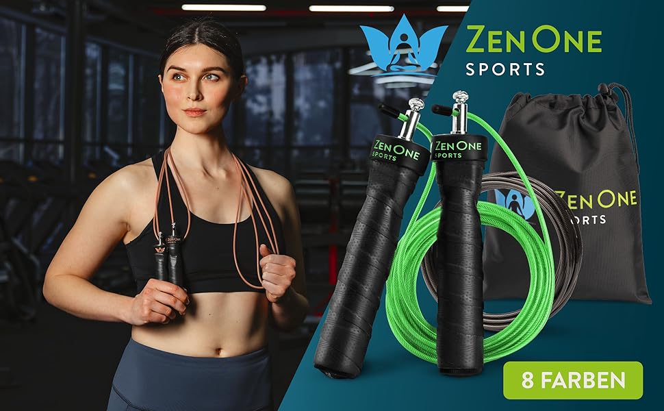 Спортивна скакалка ZenOne Sports для дорослих Speed Rope зі сталевим тросом 3м, з підшипниками 360° для боксу та фітнесу, регульована, Berry