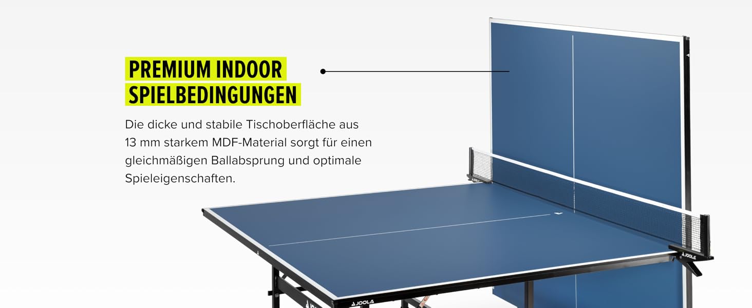 Стіл для пінг-понгу JOOLA Inside 13, розкладний, синій, 274 x 152,5 x 76 см, включає сітку