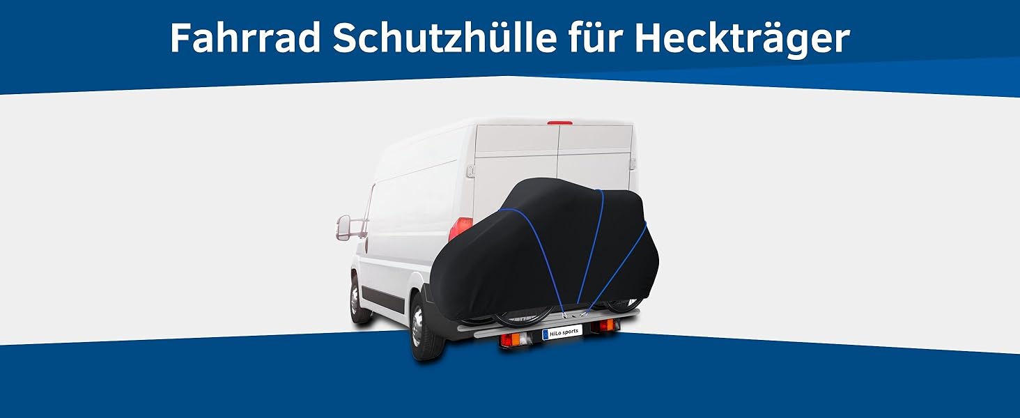 Водонепроникна захисна накидка для велосипедів та електровелосипедів HiLo для велотримачів - 6м мотузка, Ripstop 600D