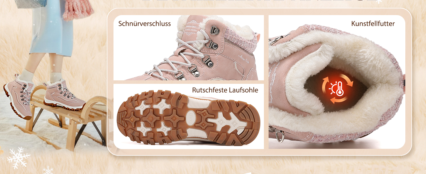 Чоботи зимові жіночі Arrigo Bello - тепла зимова взуття для роботи та прогулянок, розмір 36-41, колір рожевий