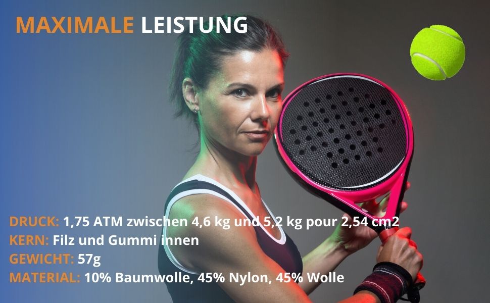 FUTURA8 М'ячі для падел-тенісу, 3 шт. в упаковці, преміум-якість, стабільний відскік, довговічні, для тренувань та турнірів, підходять для гри в приміщенні та на вулиці, професійні м'ячі