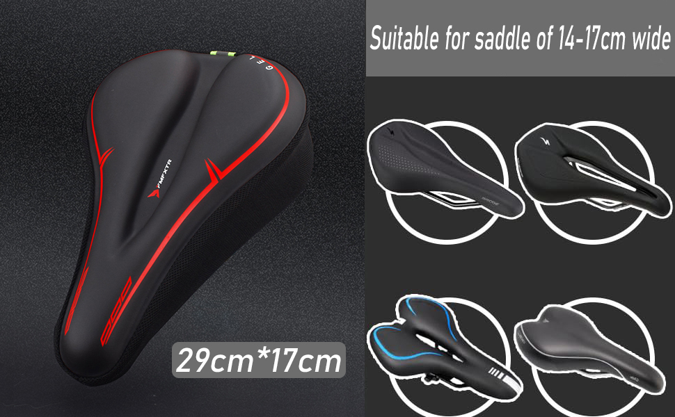 Покриття для велосипедного сидіння з гелевою подушкою, водонепроникне, для гірського велосипеда, велотренажера, чорного кольору