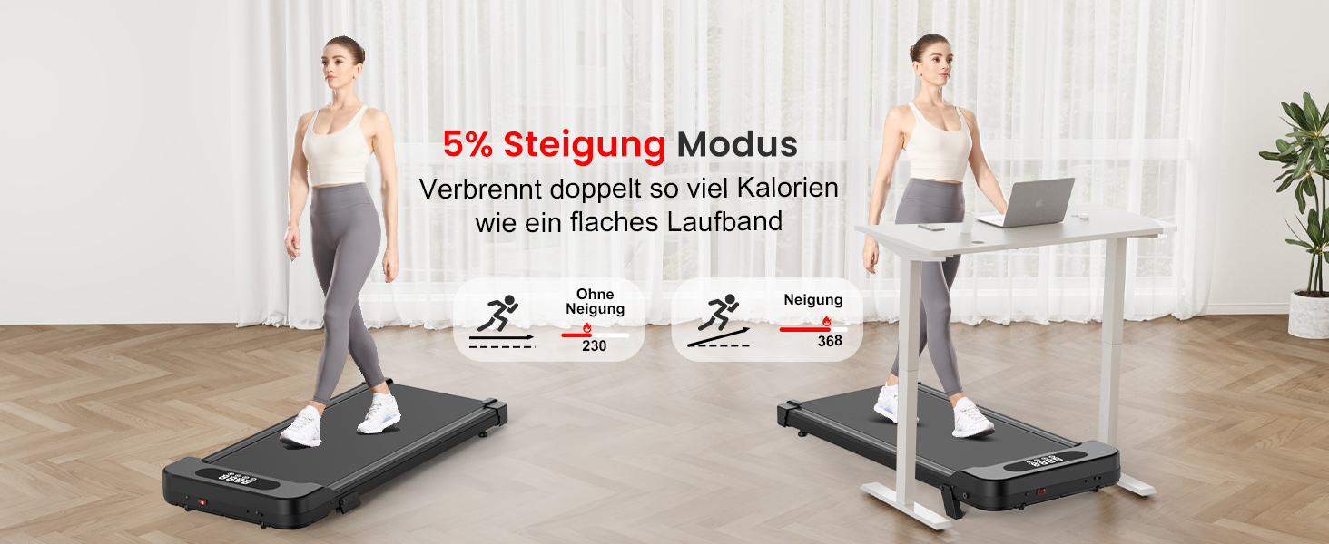 Бігова доріжка Walking Pad для дому HomeFitnessCode: електричний біговий килимок з нахилом, 1-8 км/год, чорний