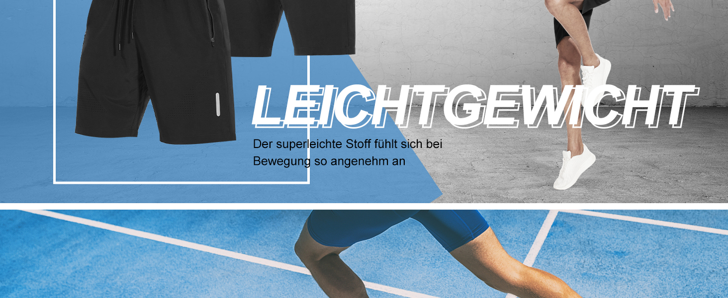 Шорти спортивні чоловічі SIHOHAN, чорні, швидковисихаючі, з кишенями на блискавці