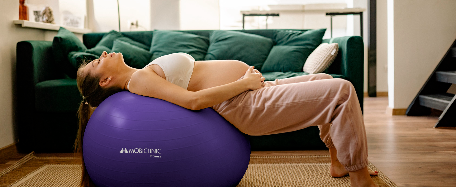 Фітнес-м'яч Mobiclinic Gymnastikball 58 см, синій - для тренувань, з насосом