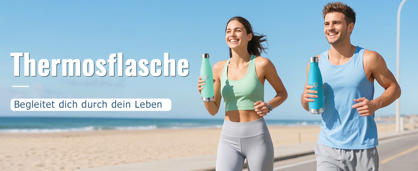 Термос-пляшка 750 мл, термокана з подвійними стінками, підходить для газованої води, без BPA, витокозахисна, ізольована пляшка з нержавіючої сталі для університету, роботи, подорожей, спорту, активного відпочинку, хлопчиків та дівчаток, 750 мл, темно-зелений