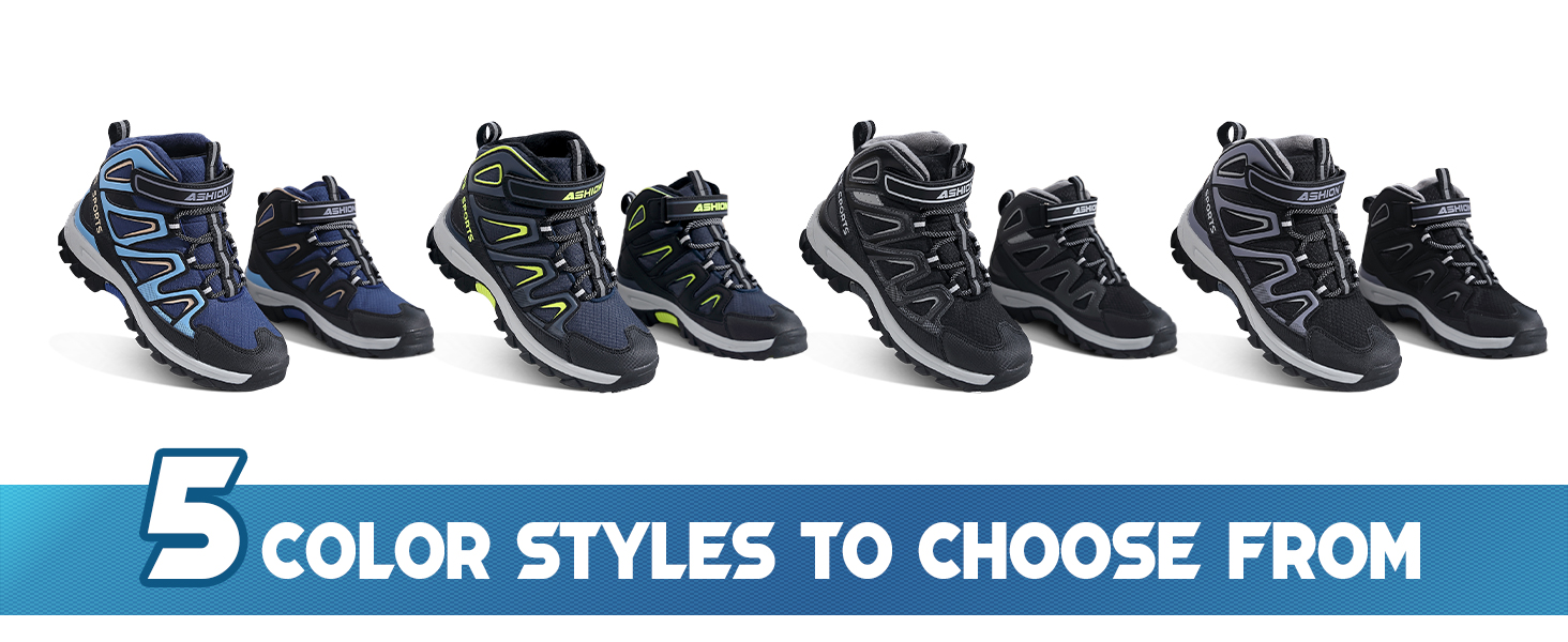 Дитячі зимові чоботи Elaphurus: теплий фліс, для ходьби та трекінгу, розмір 39 EU, темно-синій, зелений