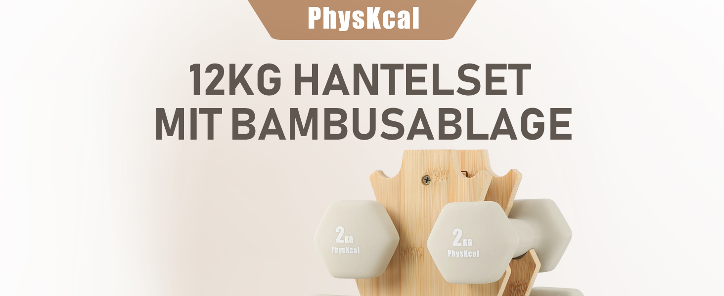 Набір гантелей Kurzhanel-Set 30 кг з підставкою для дому та фітнес-залу | Küstenbrise (12 кг, Sand Stone)