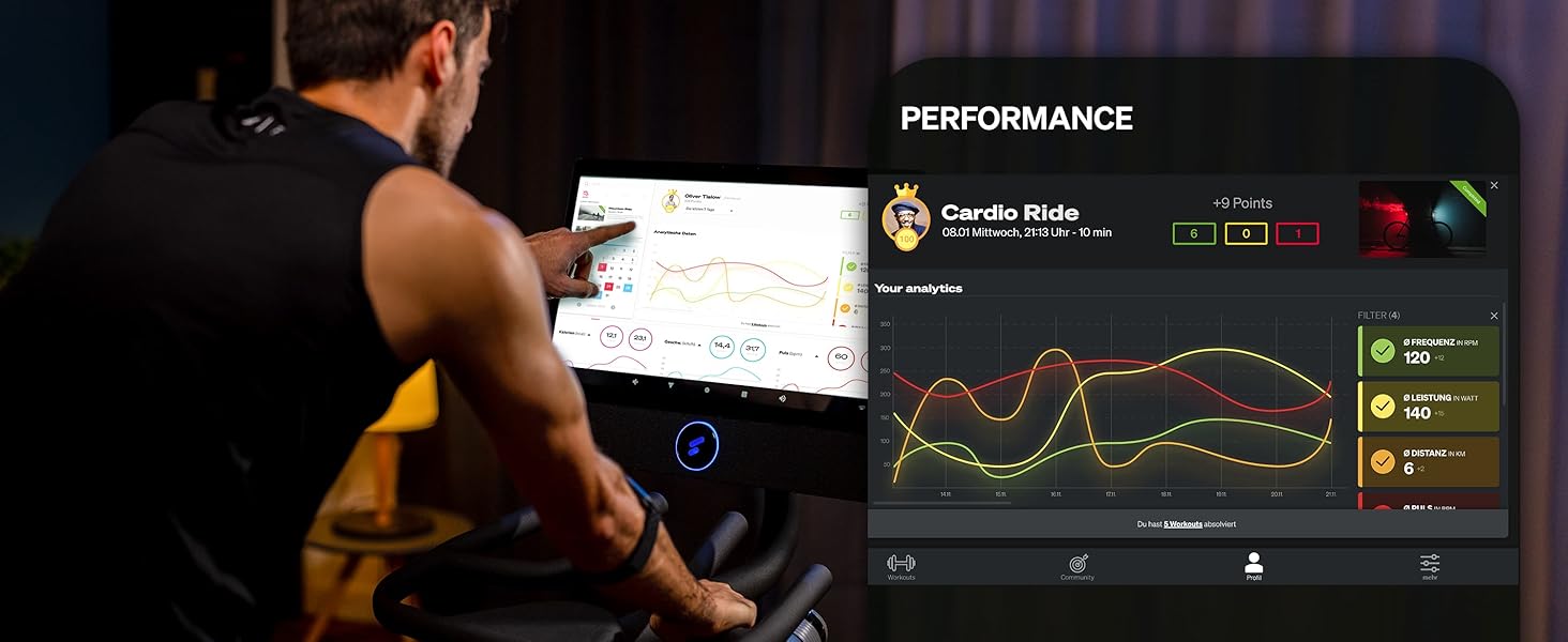 Спортивний велотренажер Sportstech з 21.5