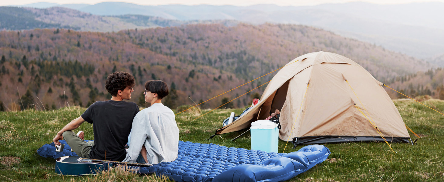 Килимок для кемпінгу Elegear Isomatte 2 особи, надувний, 120x200 см, для туризму та відпочинку на природі