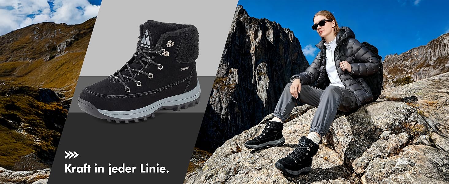 Чоботи зимові жіночі Mishansha, сірі, розмір 36-42, з підкладкою, неслизькі