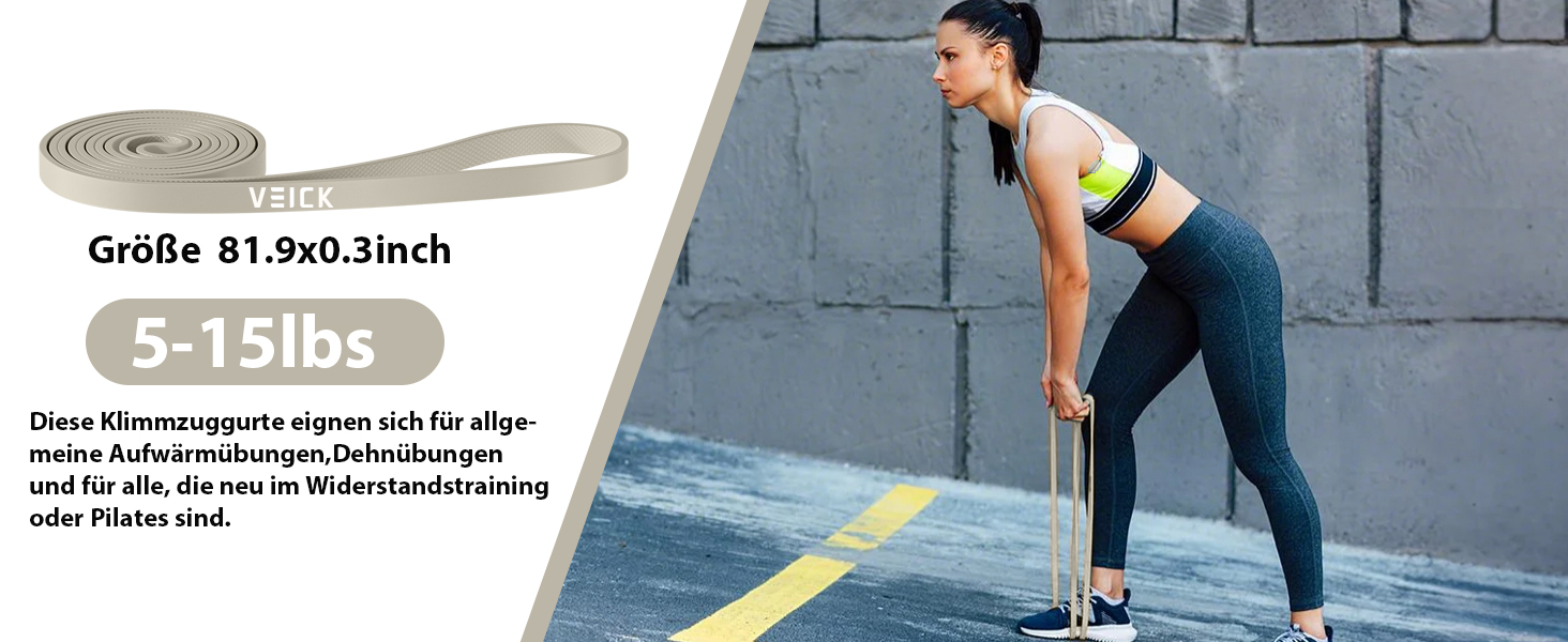 Набір еластичних стрічок VEICK для фітнесу та калістеніки (фітнес-стрічки, стрічки для фітнесу, Pilates)