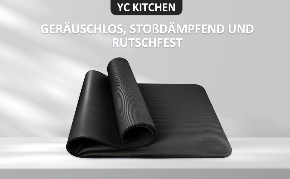 Килимок для йоги YC Kitchen: неслизький, товстий, 185x61x0.8 см, з вмістом заліза