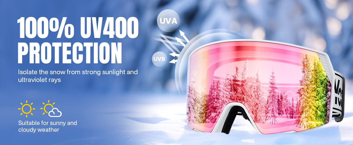 Очки для сноуборда OTG: мужские и женские, магнитные, антизапотевающие, 100% UV-защита, черные и синие