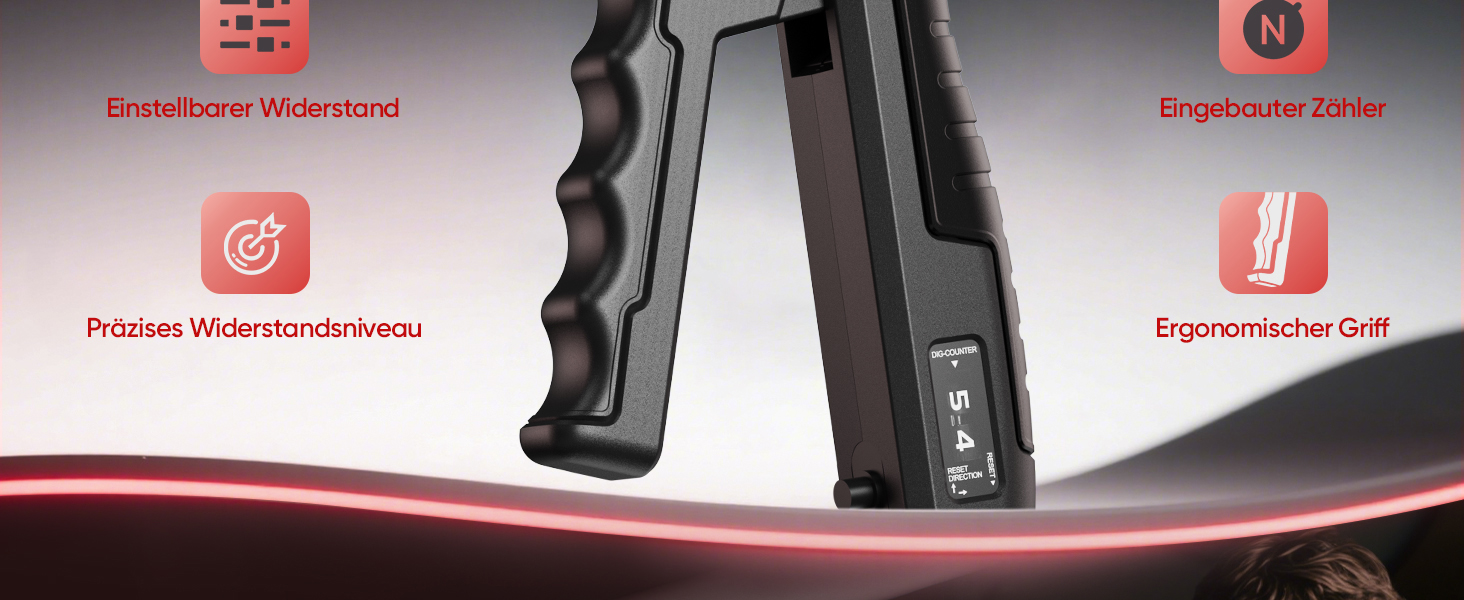 FitBeast Griffkrafttrainer 30–130LB з лічильником – регульований тренажер для рук чоловіків з великими руками, ергономічна ручка, тренування вдома та в офісі