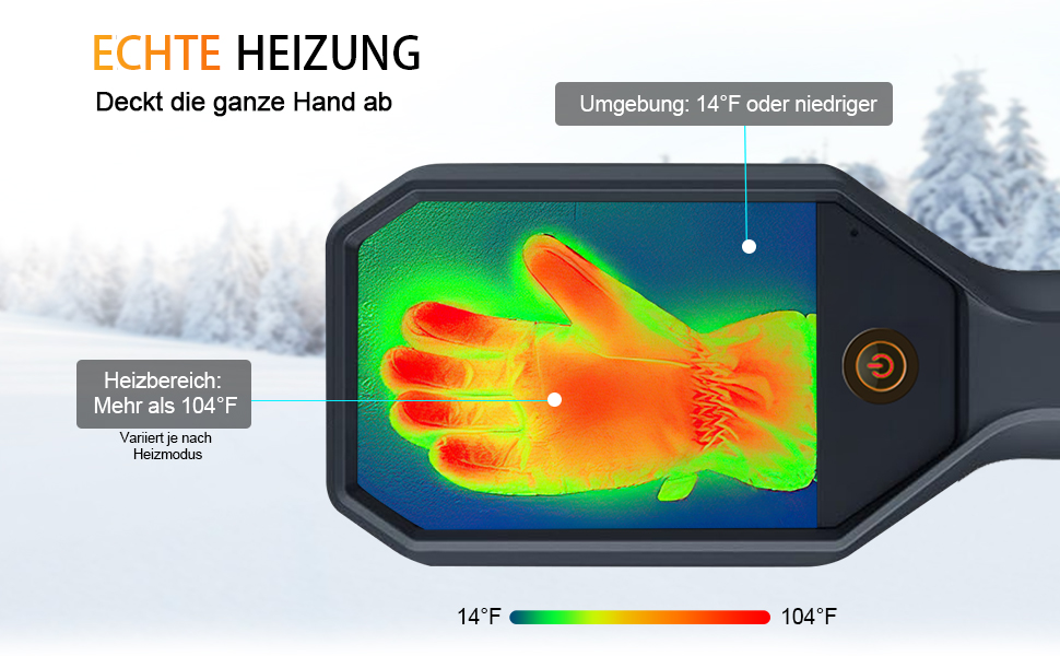Гріючі рукавички для чоловіків та жінок, з акумулятором 5000mAh*2, 7.4V, 4 режими нагріву, водонепроникні, для зимових видів спорту та катання на лижах