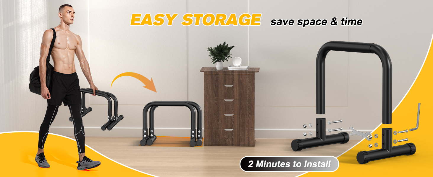 Стенд для віджимань та підтягувань RELIFE - регульована висота, чорний