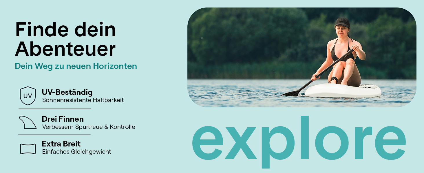 Надувний SUP СерeneLife Stand Up Paddling Board: комплект з веслом, насосом та сумкою. Touring SUP для дітей та дорослих, чорно-сірий, 155 кг.