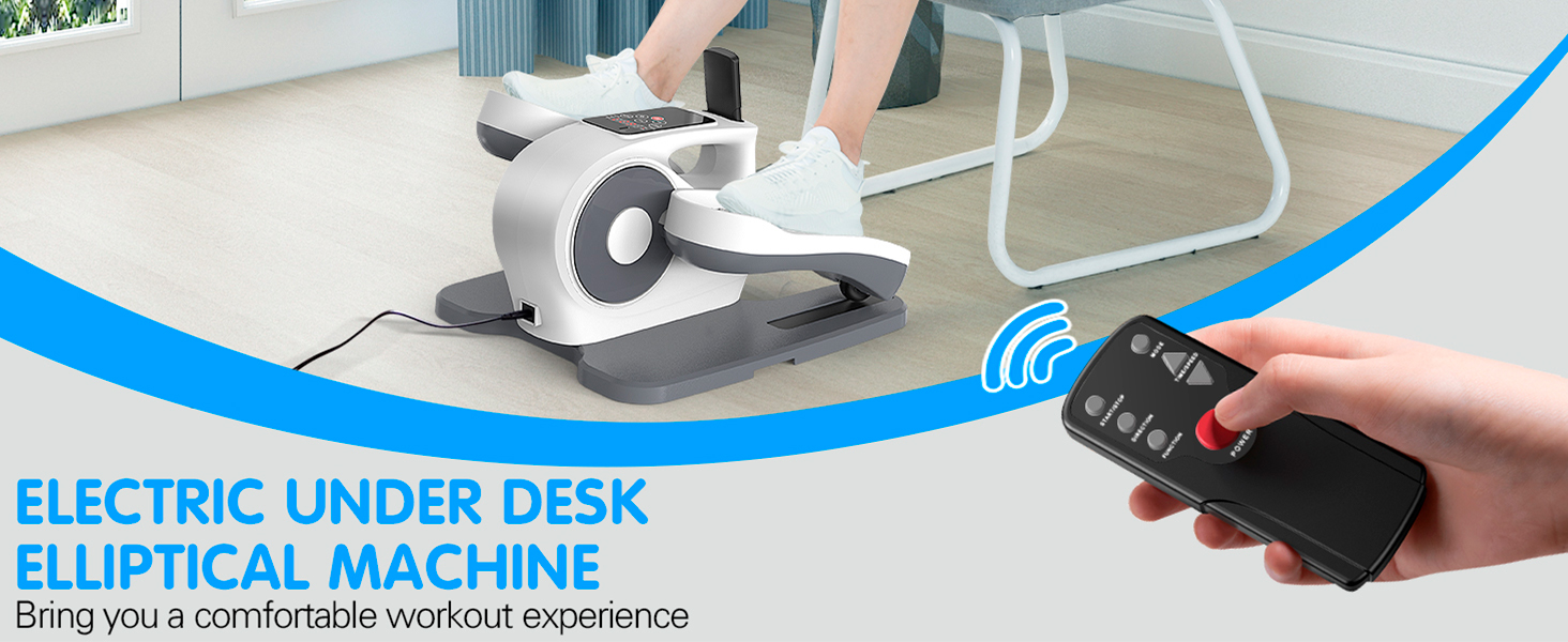 Електричний еліптичний тренажер Mini Crosstrainer для дому з екраном та пультом керування