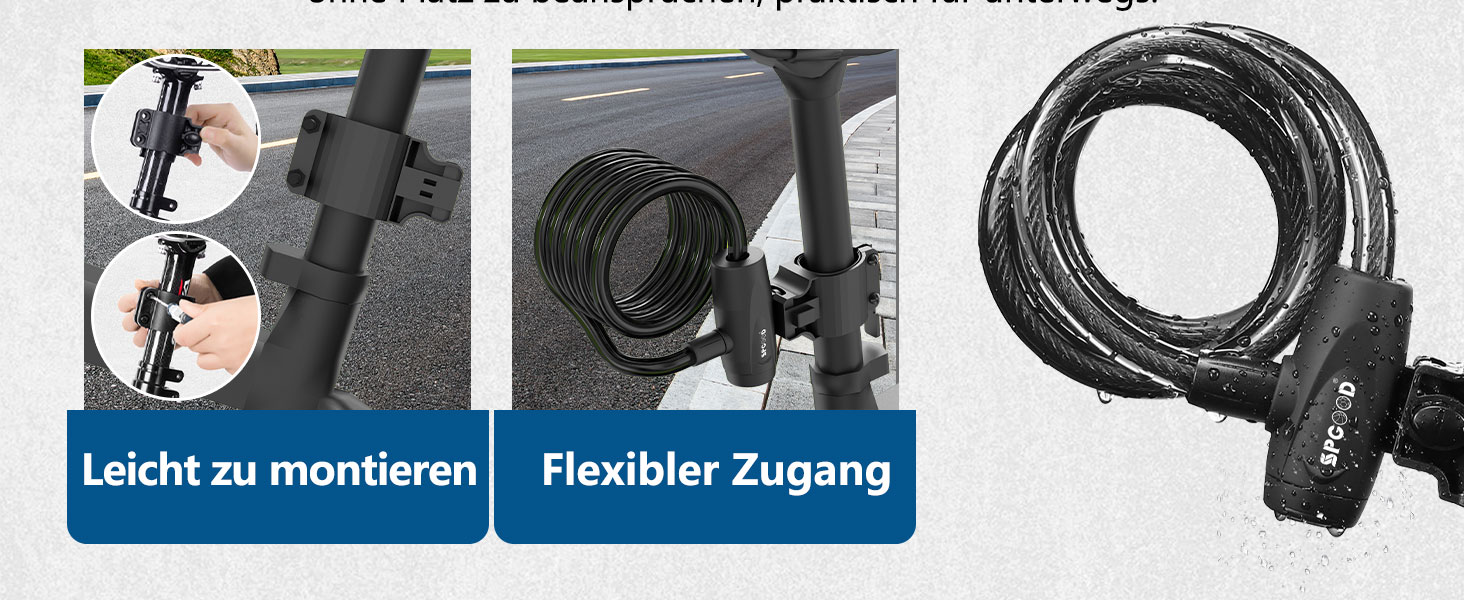Надійне велосипедне замкове тросик 120 см, 12 мм, чорний. Захист від крадіжки для велосипеда, триколісного велосипеда, мотоцикла, скутера. 2 ключі, високий рівень безпеки.