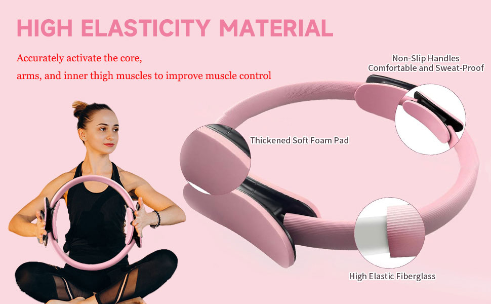 Набір для пілатесу: кільце Magic Circle, еластичні стрічки, м'яч, шкарпетки, тренажер для пресу та гнучкості, чорний