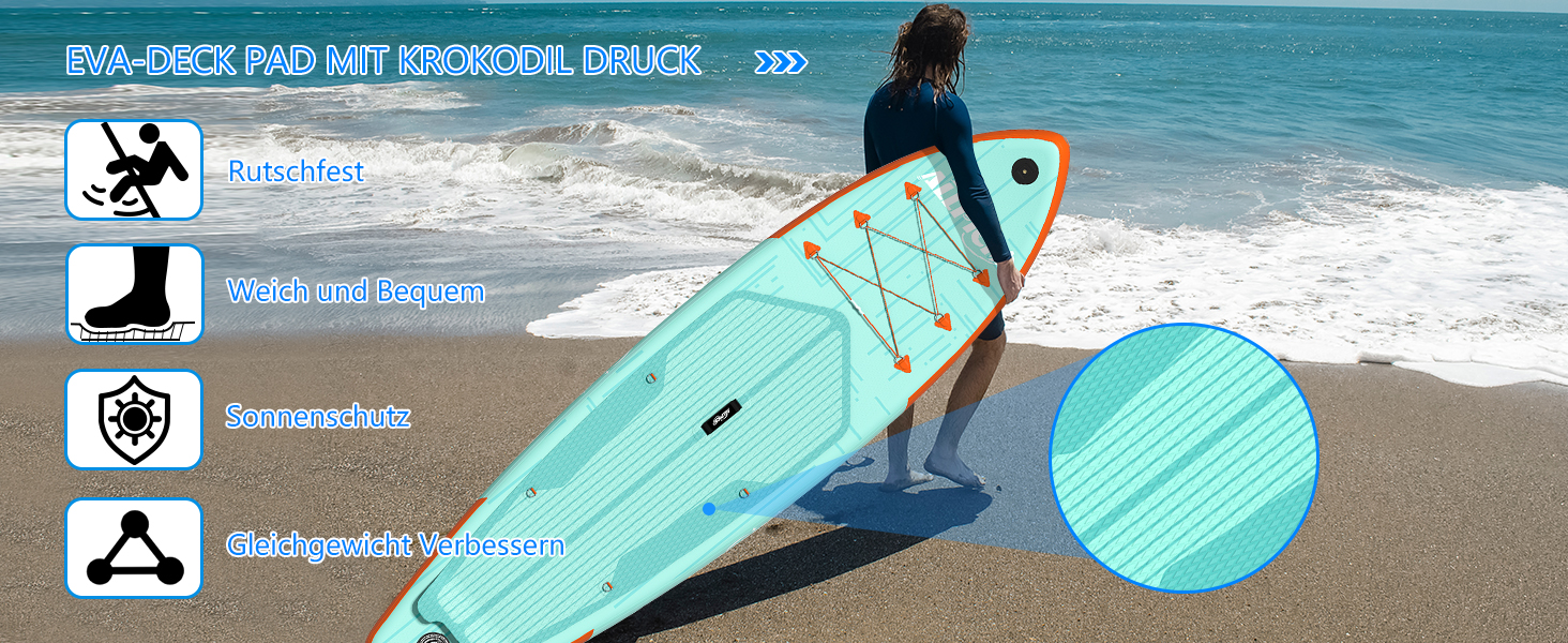 Надувний SUP Борд ALLPICK Premium Set: Комплектація для початківців та професіоналів, 200 кг, з тримачем для камери