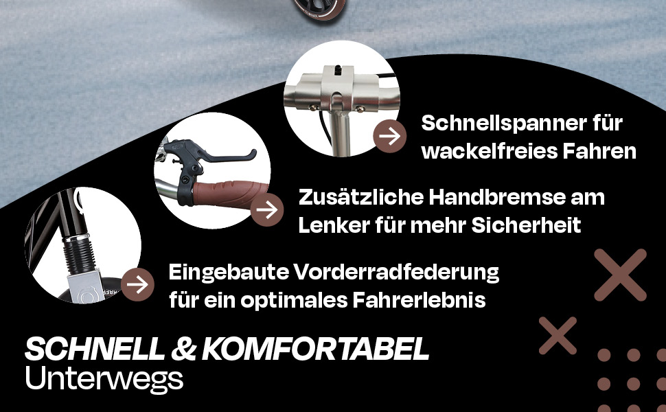 Роликовий самокат GLOBBER NL 205 - для дітей від 8 років, підлітків та дорослих, регульована висота, колеса 205 мм, ABEC 7, чорний