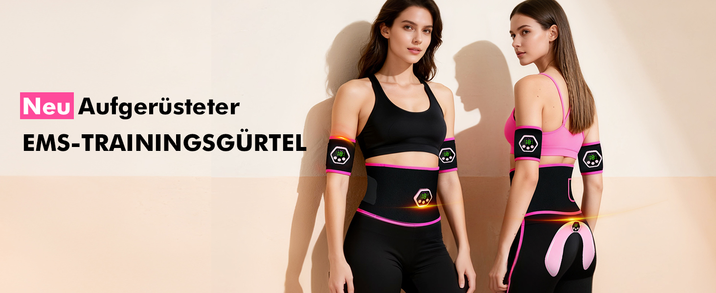 Електричний тренажер EMS для пресу та всього тіла, 6 режимів, 19 інтенсивностей