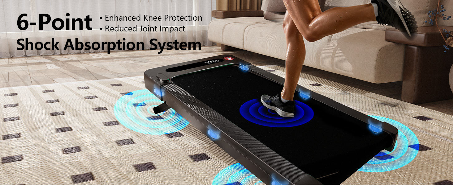 Bluearth Walking Pad - Бігова доріжка для ходьби з автоматичним нахилом 10%, для дому та офісу, з додатком, підтримкою Live-курсів, до 150 кг, 2.5 к.с., чорна
