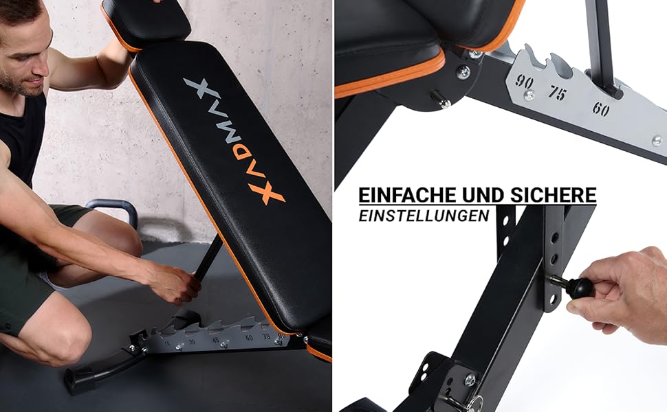 Регульована складана лава для гантелей, посилена тренажерна лава для дому, витримує до 360 кг, багатофункціональна атлетична лава для силових тренувань