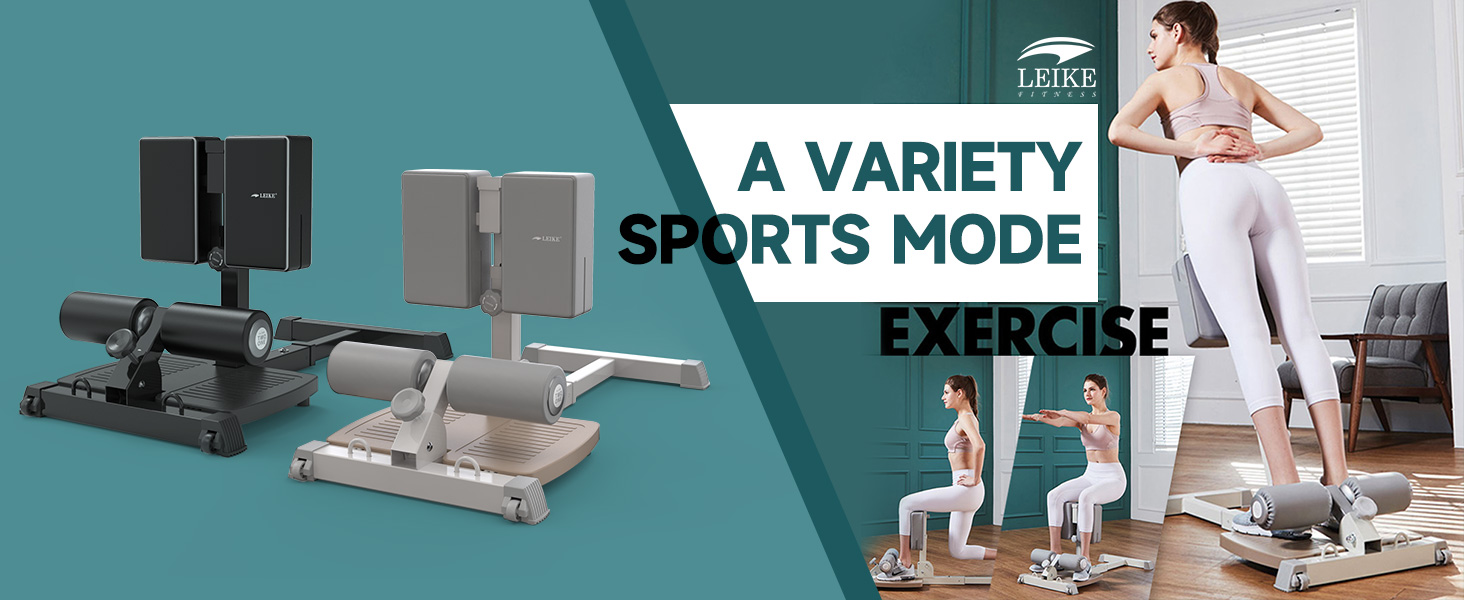 ЛеїкФітнес Сіді Скват Бенч - тренажер для пресу та ніг, багатофункціональний, для дому та фітнес-клубу, бежевий