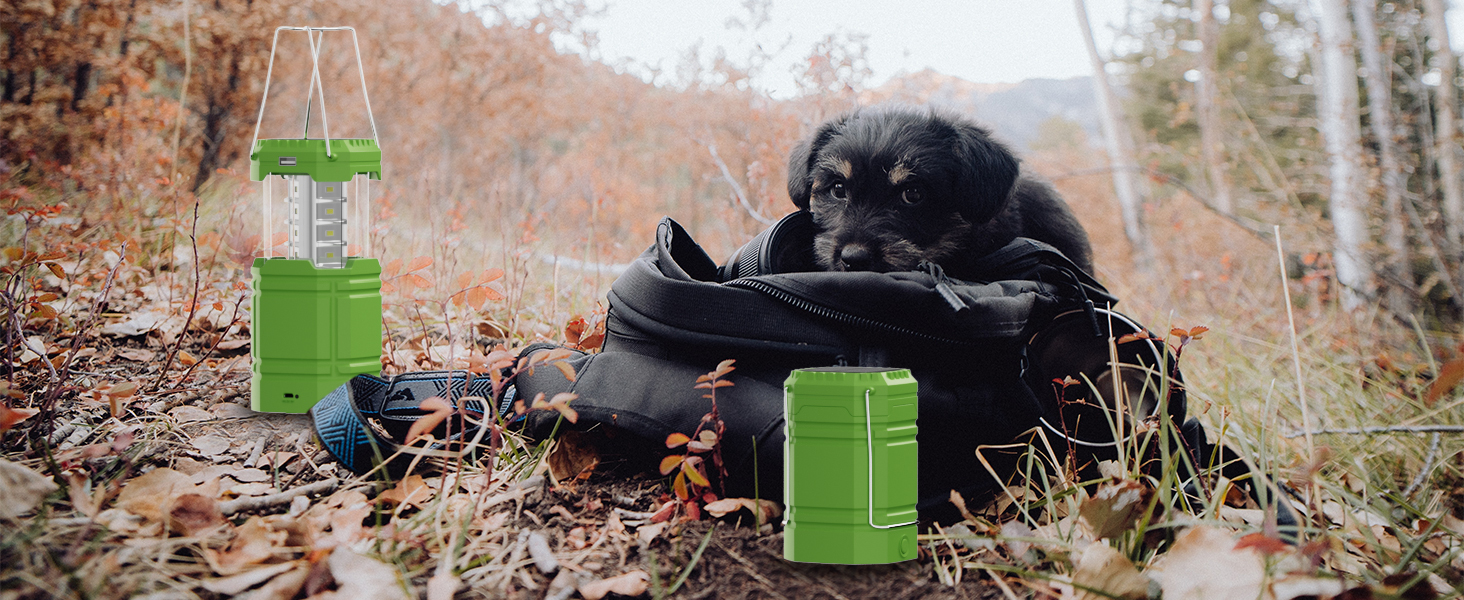 Сонячна кемпінгова лампа LED, водонепроникна, з ручкою, акумулятор 3000mAh, для туризму, риболовлі, SOS, відключень електроенергії (зелена)