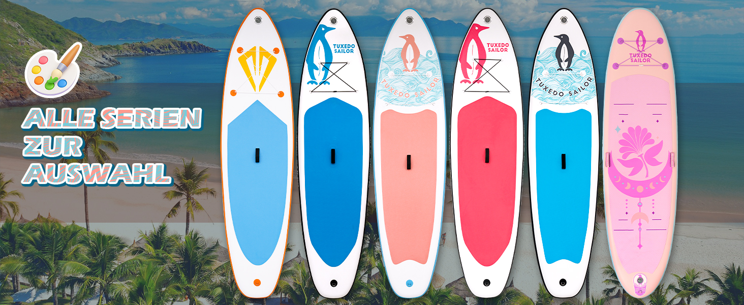 SUP дошка надувна Tuxedo Sailor 320 см рожева для дорослих з аксесуарами